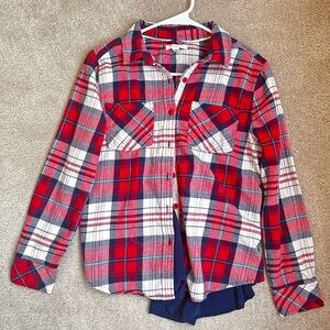 Beach Lunch Lounge Fourth Of July Flannel Shirt